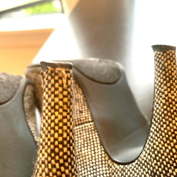 Mossimo Black White Grey Tweed classic Pumps Heels 8.5 Very Comfortable - Picture 10 of 10